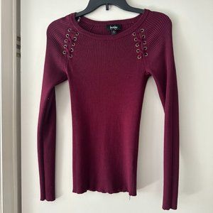 By & By Sweater.  Like New.  Size Medium. Color:  Maroon/Wine